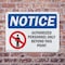 Signmission Authorized Personnel Only Beyond This Point OSHA Notice Sign, Plastic, 10in W x 7in L, 2PK OS-2PACK-NS-P-710-L-15264 - alternate 6